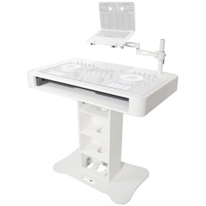 DJ Control Tower DJ Podium Stand for Pioneer DDJ-REV7 XDJ-XZ DDJ-1000 and RANE One White Finish
