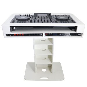 DJ Control Tower DJ Podium 2x1U Rack Mount and Travel Cases for Pioneer DDJ-REV7 XDJ-XZ DDJ-1000 and RANE One White Finish - Image 9
