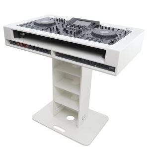 DJ Control Tower DJ Podium 2x1U Rack Mount and Travel Cases for Pioneer DDJ-REV7 XDJ-XZ DDJ-1000 and RANE One White Finish - Image 4