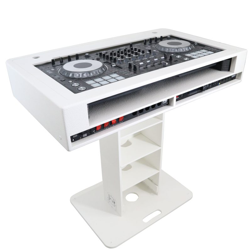 DJ Control Tower DJ Podium 2x1U Rack Mount and Travel Cases for Pioneer DDJ-REV7 XDJ-XZ DDJ-1000 and RANE One White Finish - Image 6