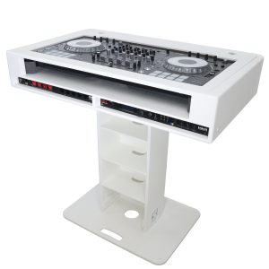DJ Control Tower DJ Podium 2x1U Rack Mount and Travel Cases for Pioneer DDJ-REV7 XDJ-XZ DDJ-1000 and RANE One White Finish - Image 5