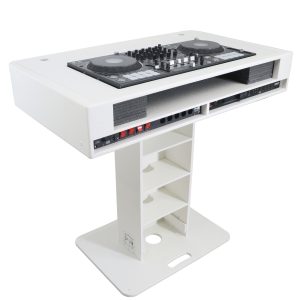 DJ Control Tower DJ Podium 2x1U Rack Mount and Travel Cases for Pioneer DDJ-REV7 XDJ-XZ DDJ-1000 and RANE One White Finish - Image 7