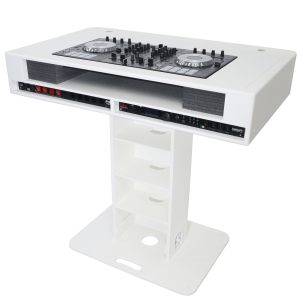 DJ Control Tower DJ Podium 2x1U Rack Mount and Travel Cases for Pioneer DDJ-REV7 XDJ-XZ DDJ-1000 and RANE One White Finish - Image 8
