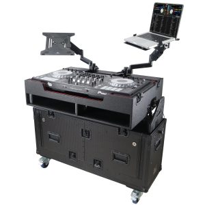 ProX XZF-UCXX For Pioneer DDJ-REV7 XDJ-XZ Opus Quad Flip-Ready Hydraulic DJ Easy Lifting Flight Case with Wheels and 2x Laptop Trays by Zcase - Image 2