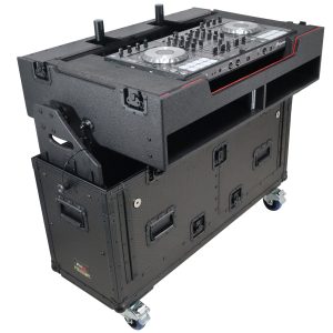 ProX XZF-UCXX For Pioneer DDJ-REV7 XDJ-XZ Opus Quad Flip-Ready Hydraulic DJ Easy Lifting Flight Case with Wheels and 2x Laptop Trays by Zcase - Image 10