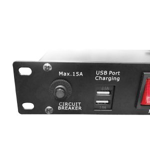 Power Center 10 Plug Rack Mount Power Distribution Switch With 2 USB Charging Ports - Image 3