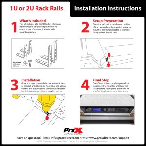 One Unit Rack Rails for Controller Flight Cases - Image 3