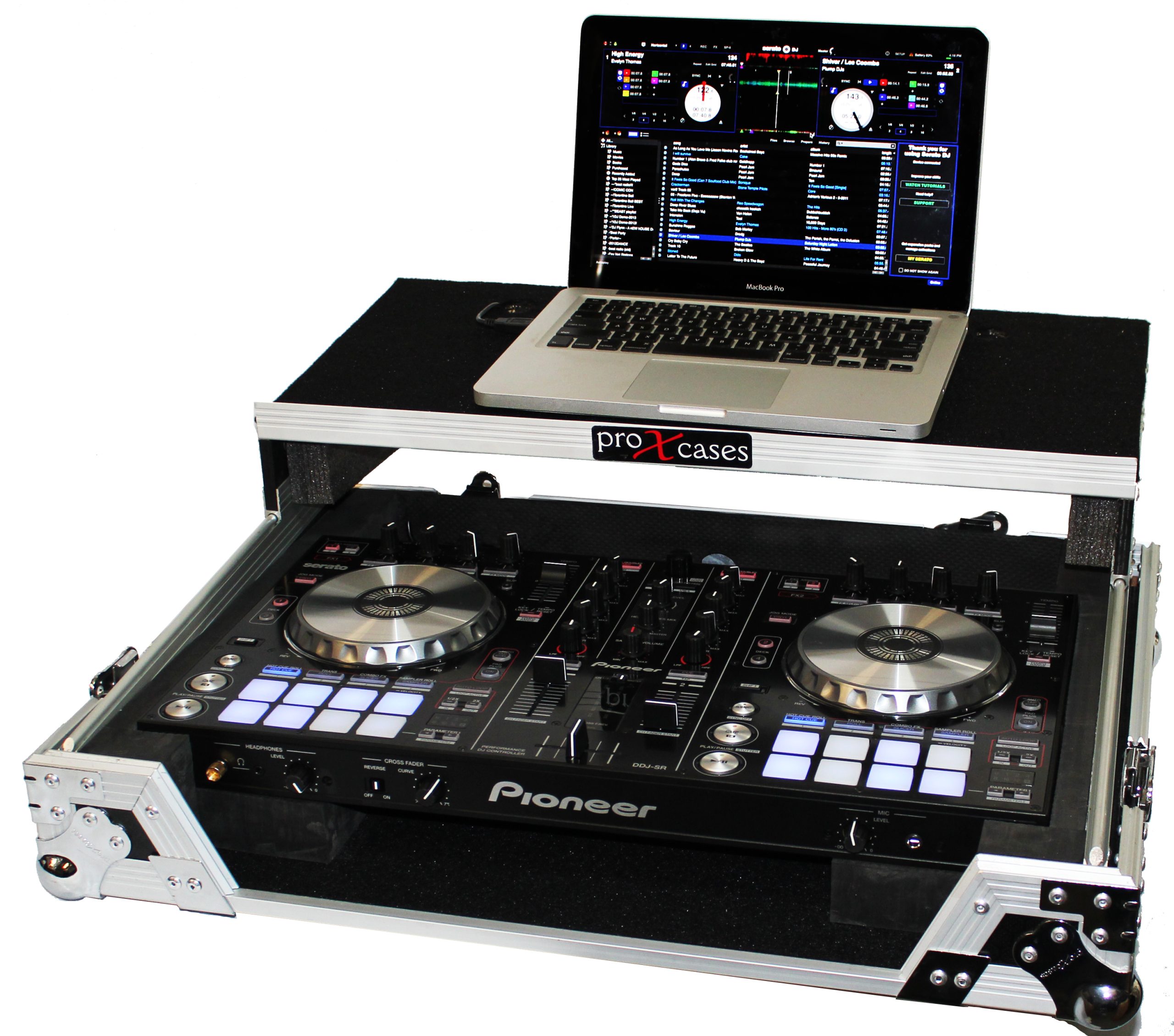 Flight Case For Pioneer DDJ-RR & DDJ-SR2 W-Sliding Laptop Shelf