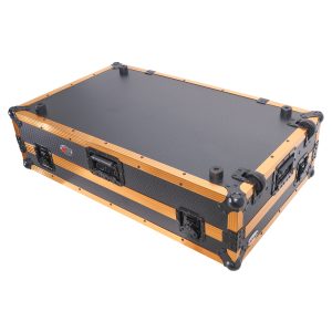 ATA Flight Case For Pioneer XDJ-XZ DJ Controller with Laptop Shelf 1U Rack Space and Wheels - Gold Black - Image 19