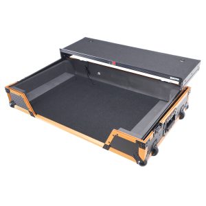 ATA Flight Case For Pioneer XDJ-XZ DJ Controller with Laptop Shelf 1U Rack Space and Wheels - Gold Black - Image 16