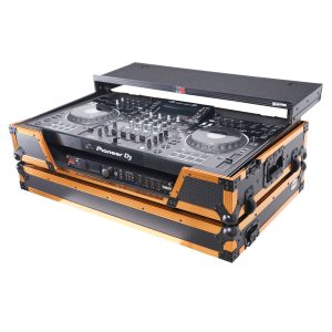 ATA Flight Case For Pioneer XDJ-XZ DJ Controller with Laptop Shelf 1U Rack Space and Wheels - Gold Black - Image 12