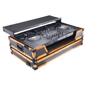 ATA Flight Case For Pioneer XDJ-XZ DJ Controller with Laptop Shelf 1U Rack Space and Wheels - Gold Black - Image 5