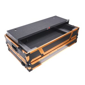 ATA Flight Case For Pioneer XDJ-XZ DJ Controller with Laptop Shelf 1U Rack Space and Wheels - Gold Black - Image 8