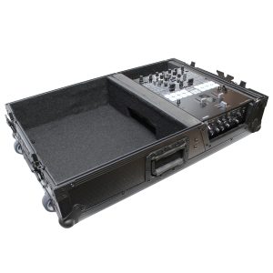 Flight Case for Single Turntable In Battle Mode & 10 Inch or 12 Inch Mixer | Black on Black - Image 15