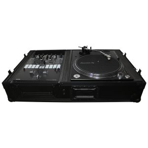 Flight Case for Single Turntable In Battle Mode & 10 Inch or 12 Inch Mixer | Black on Black - Image 16