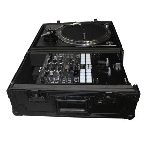 Flight Case for Single Turntable In Battle Mode & 10 Inch or 12 Inch Mixer | Black on Black - Image 8
