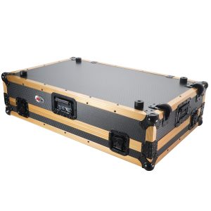 ATA Flight Case For Pioneer XDJ-XZ DJ Controller with Laptop Shelf 1U Rack Space and Wheels - Gold Black - Image 28
