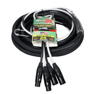 ProX 25 Ft. Balanced Dual XLR-M to Dual XLR-F High Performance Audio Cable - Image 3