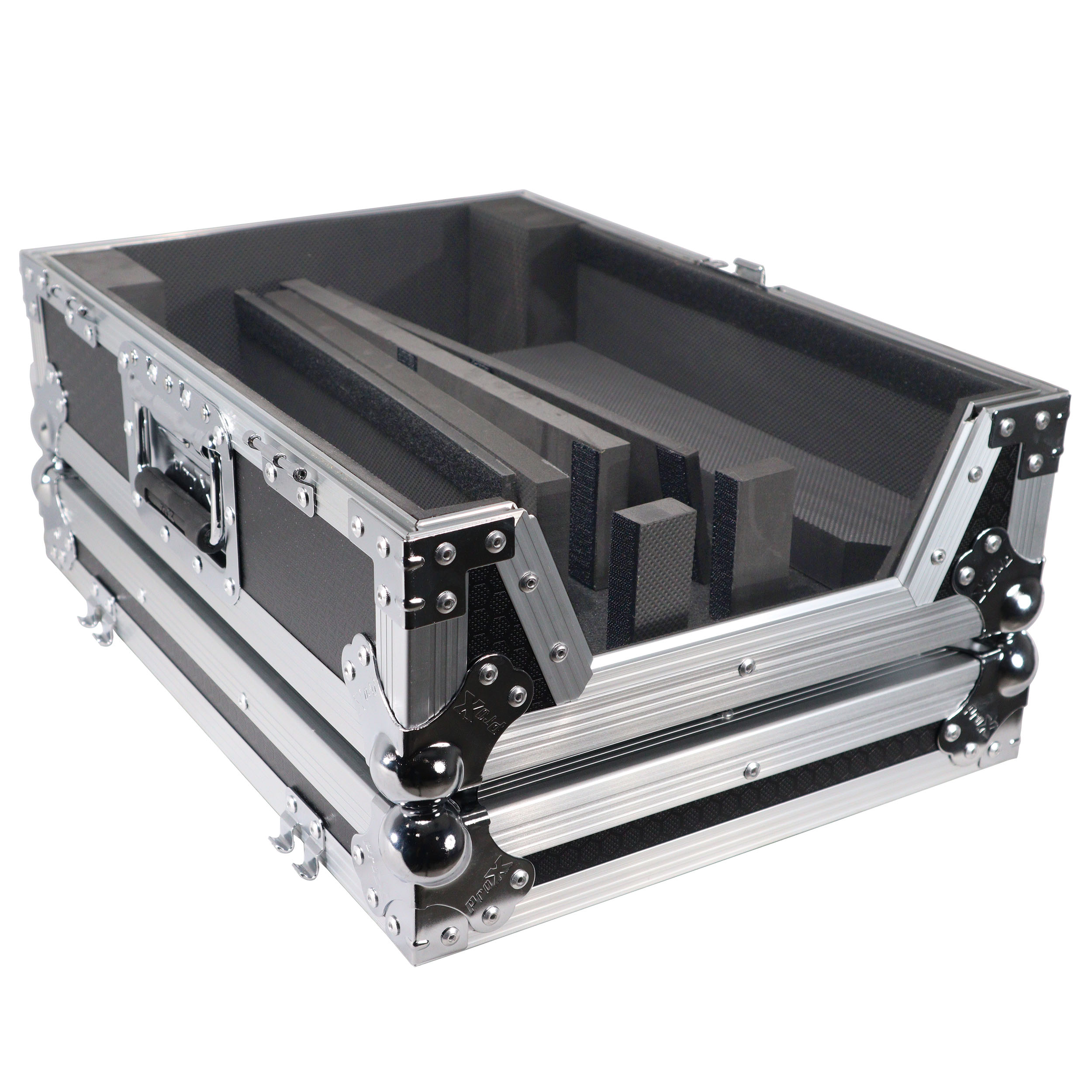 Flight case y mesa dj WMDJ-12TABLELTS para tocadiscos y mezcladora dj 12