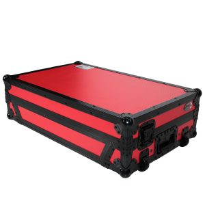 ProX Flight Case for Pioneer DDJ-FLX6 Digital Controller W-Laptop Shelf & Wheels | Black on Red - Image 11