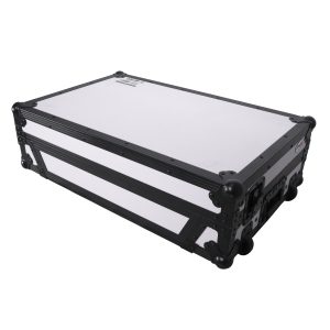 ATA Flight Case For Pioneer XDJ-XZ DJ Controller with Laptop Shelf 1U Rack Space and Wheels - Black White - Image 4