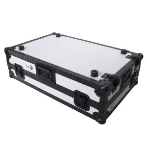 ATA Flight Case For Pioneer XDJ-XZ DJ Controller with Laptop Shelf 1U Rack Space and Wheels - Black White - Image 5