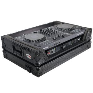 ATA Flight Case for Pioneer DDJ-FLX6 SX3 DJ Controller with 1U Rack Space and Wheels - Black - Image 2