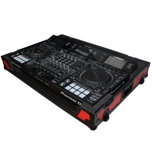 ProX Flight Case For Pioneer DDJ-RZX Digital Controller W-Wheels | Black on Red - Image 6