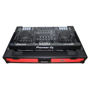 ProX Flight Case For Pioneer DDJ-RZX Digital Controller W-Wheels | Black on Red - Image 7