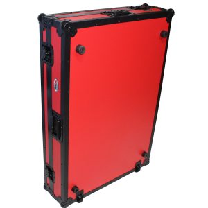 ProX Flight Case For Pioneer DDJ-RZX Digital Controller W-Wheels | Black on Red - Image 9