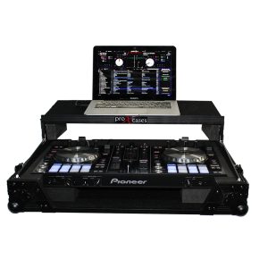 Flight Case For Pioneer DDJ-SR Digital Controller W-Laptop Shelf | Black on Black - Image 2