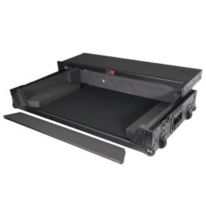 Flight Case For Pioneer DDJ-SZ DDJ-RZ Digital Controller W-Laptop Shelf & Wheels | Black on Black - Image 8
