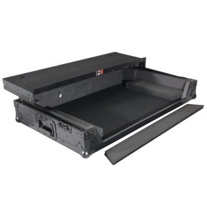 Flight Case For Pioneer DDJ-SZ DDJ-RZ Digital Controller W-Laptop Shelf & Wheels | Black on Black - Image 9