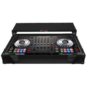 ProX Flight Case for Pioneer DDJ-RZ Digital Controller W-Laptop Shelf and Wheels | Black on Black - Image 2