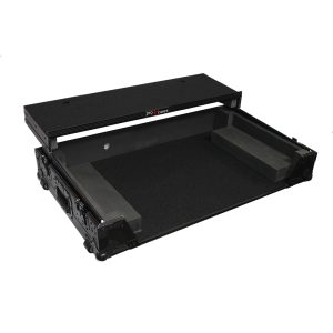 ProX Flight Case for Pioneer DDJ-RZ Digital Controller W-Laptop Shelf and Wheels | Black on Black - Image 4
