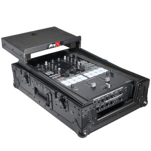 Flight Case for Pioneer DJM-S11 Mixer with Sliding Laptop Shelf | Black on Black - Image 5