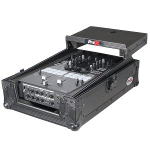 Flight Case for Pioneer DJM-S11 Mixer with Sliding Laptop Shelf | Black on Black - Image 6