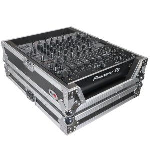 ATA Style Hard Travel Case for Pioneer DJM-V10 6 Channel DJ Mixer - Silver on Black - Image 2