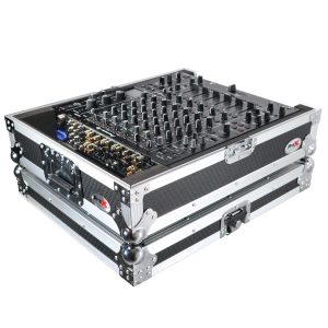 ATA Style Hard Travel Case for Pioneer DJM-V10 6 Channel DJ Mixer - Silver on Black - Image 4