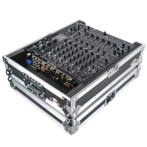 ATA Style Hard Travel Case for Pioneer DJM-V10 6 Channel DJ Mixer - Silver on Black - Image 5