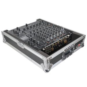 ATA Style Hard Travel Case for Pioneer DJM-V10 6 Channel DJ Mixer - Silver on Black - Image 8