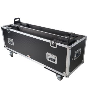 Flat Panel LCD-LED-Plasma Monitor Road Case Holds Two 43"-50" TVs Adjustable Case W-4 Inch Casters - Image 2