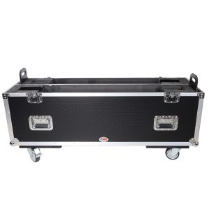 Flat Panel LCD-LED-Plasma Monitor Road Case Holds Two 43"-50" TVs Adjustable Case W-4 Inch Casters - Image 3