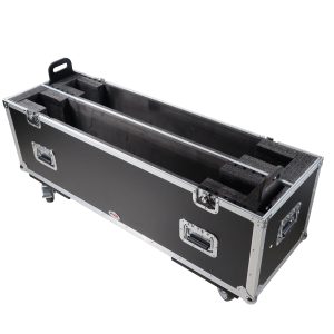 Flat Panel LCD-LED-Plasma Monitor Road Case Holds Two 43"-50" TVs Adjustable Case W-4 Inch Casters - Image 4
