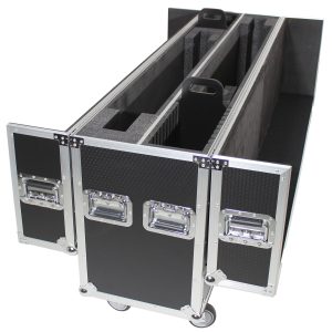 Universal Case for Flat Panel Monitor LED-LCD-Plasma TV Dual 55" to 70" Adjustable Flight Case W-4 Inch Casters - Image 8