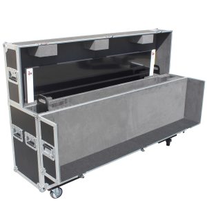 Universal Case for Flat Panel Monitor LED-LCD-Plasma TV Dual 55" to 70" Adjustable Flight Case W-4 Inch Casters