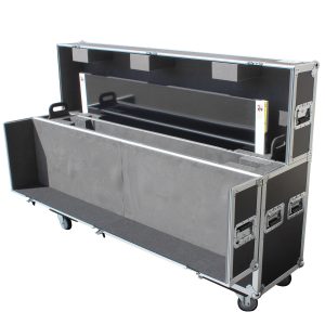 Universal Case for Flat Panel Monitor LED-LCD-Plasma TV Dual 55" to 70" Adjustable Flight Case W-4 Inch Casters - Image 2