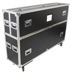 Universal Case for Flat Panel Monitor LED-LCD-Plasma TV Dual 55" to 70" Adjustable Flight Case W-4 Inch Casters - Image 13