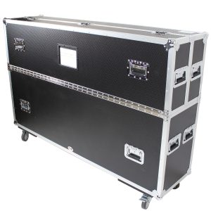 Universal Case for Flat Panel Monitor LED-LCD-Plasma TV Dual 55" to 70" Adjustable Flight Case W-4 Inch Casters - Image 14