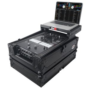 Fits Pioneer DJM S11 / Rane 70 / 72 MK2 w/ Laptop Shelf Black on Black